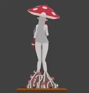 artist:Grinnvalesti character:Matango_(Monster_Girl_Dreams) series:Monster_Girl_Dreams Solo type:3D // 820x857 // 393KB