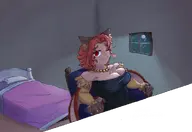 artist:kellein character:Manticore_(Monster_Girl_Dreams) series:Monster_Girl_Dreams Solo type:Shaded // 985x678 // 564KB