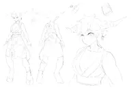 artist:Jiffic character:Minoni_(Monster_Girl_Dreams) multiple_views series:Monster_Girl_Dreams Solo type:Concept_Art type:Sketch // 2300x1654 // 229KB