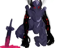 artist:LightModeMoth character:Black_Knight_(Monster_Girl_Dreams) series:Monster_Girl_Dreams Solo type:Flat_Colors // 735x608 // 192KB