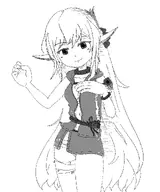 artist:jaeryx character:Elf_(Monster_Girl_Dreams) series:Monster_Girl_Dreams Solo type:Lineart // 900x1080 // 199KB