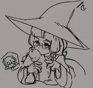 artist:Melliel character:Brandy_(Melliel) character:Elly_(Monster_Girl_Dreams) Group oc series:Monster_Girl_Dreams type:Lineart // 795x754 // 159KB