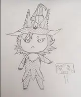 artist:Rhizaea character:Venefica_(Monster_Girl_Dreams) series:Monster_Girl_Dreams Solo type:chibi type:Sketch // 719x862 // 216KB