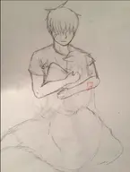 artist:Sean character:Kotone_(Monster_Girl_Dreams) character:MC_(Monster_Girl_Dreams) Group series:Monster_Girl_Dreams type:Sketch // 922x1224 // 342KB