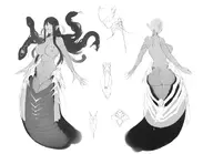 artist:Jiffic character:Iabel_(Monster_Girl_Dreams) multiple_views series:Monster_Girl_Dreams Solo type:Concept_Art type:Sketch // 1370x990 // 189KB