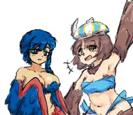 artist:kellein character:Harpy_(Monster_Girl_Dreams) character:Harpy_(Terraria) Group series:Monster_Girl_Dreams series:Terraria type:Shaded type:Sketch // 370x320 // 121KB