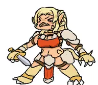 artist:kellein character:Kyra_(Monster_Girl_Dreams) series:Monster_Girl_Dreams Solo type:chibi type:Flat_Colors type:Sketch // 370x320 // 93KB