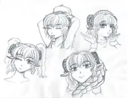 artist:Lewdidimus character:Ancilla_(Monster_Girl_Dreams) multiple_views series:Monster_Girl_Dreams Solo type:Sketch // 936x680 // 187KB