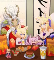 artist:KirinRaijin character:Kotone_(Monster_Girl_Dreams) character:Raijin_(KirinRaijin) Group series:Monster_Girl_Dreams type:Meme type:Shaded // 2685x2944 // 4.4MB