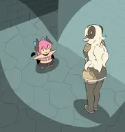 artist:Danimarion character:Ancilla_(Monster_Girl_Dreams) character:Imp_(Monster_Girl_Dreams) Group meta:animated series:Monster_Girl_Dreams type:Flat_Colors type:Meme // 818x865 // 129KB