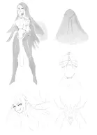 artist:Jiffic character:Camilla_(Monster_Girl_Dreams) multiple_views series:Monster_Girl_Dreams Solo type:Concept_Art type:Sketch // 1937x2680 // 359KB