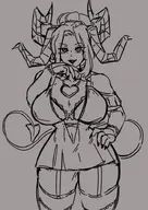 artist:Melliel character:Mara_(Monster_Girl_Dreams) series:Monster_Girl_Dreams Solo type:Lineart // 526x740 // 204KB