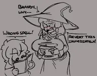 artist:Melliel character:Brandy_(Melliel) character:Elly_(Monster_Girl_Dreams) Group oc series:Monster_Girl_Dreams type:Lineart // 1080x846 // 239KB