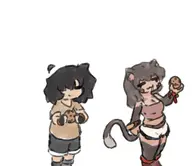 artist:kellein character:Kellein_(kellein) character:Mika_(Monster_Girl_Dreams) Group self-insert series:Monster_Girl_Dreams type:Shaded type:Sketch // 370x320 // 62KB