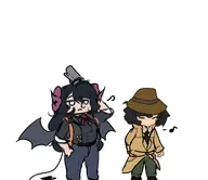 artist:kellein character:Booker_DeWitt_(BioShock_Infinite) character:Kellein_(kellein) character:Mysterious_Stranger_(Fallout) character:Sofia_(Monster_Girl_Dreams) cosplay Group self-insert series:BioShock_Infinite series:Fallout series:Monster_Girl_Dreams type:chibi type:Flat_Colors // 370x320 // 45KB