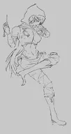artist:Pantalons character:Amber_(Monster_Girl_Dreams) series:Monster_Girl_Dreams Solo type:Sketch // 1866x3508 // 623KB