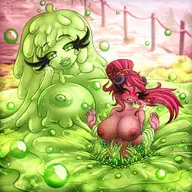 artist:Vrabo character:Bubble_Slime_(Monster_Girl_Dreams) character:Jennifer_(Monster_Girl_Dreams) commission:notsafeforhere Group meta:variant_set series:Monster_Girl_Dreams type:Shaded // 3500x3500 // 2.5MB