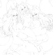 artist:RirisaurusRex character:Ahri_(League_of_Legends) character:Kiyoko_(Corruption_of_Champions_2) character:Kotone_(Monster_Girl_Dreams) commission:Matterom Group series:Corruption_of_Champions_2 series:League_of_Legends series:Monster_Girl_Dreams type:Lineart // 859x895 // 94KB