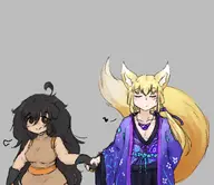 artist:kellein character:Kellein_(kellein) character:Kotone_(Monster_Girl_Dreams) genderswap Group self-insert series:Monster_Girl_Dreams type:Shaded type:Sketch // 470x406 // 165KB