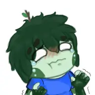 artist:kellein character:gren_(Monster_Girl_Dreams) character:Pepe_the_Frog series:Monster_Girl_Dreams Solo type:chibi type:Meme type:Shaded // 600x600 // 294KB