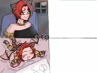 artist:kellein character:Manticore_(Monster_Girl_Dreams) series:Monster_Girl_Dreams Solo type:chibi type:Meme type:Shaded // 661x500 // 311KB