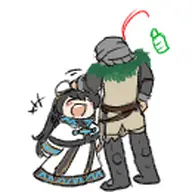 artist:kellein character:Lillian_(Monster_Girl_Dreams) character:Solaire_of_Astora_(Dark_Souls) Group series:Dark_Souls series:Monster_Girl_Dreams type:chibi // 130x130 // 15KB