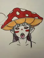 artist:fish0086 character:Matango_(Monster_Girl_Dreams) series:Monster_Girl_Dreams Solo type:Lineart // 3024x4032 // 14MB