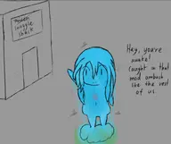 artist:Jaxoff character:Blue_Slime_(Monster_Girl_Dreams) series:Monster_Girl_Dreams Solo type:chibi type:Meme type:Sketch // 769x645 // 164KB