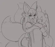 artist:Melliel character:Kellein_(kellein) character:Kotone_(Monster_Girl_Dreams) Group self-insert series:Monster_Girl_Dreams type:Sketch // 1179x1013 // 268KB