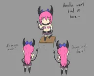 artist:Jaxoff character:Imp_(Monster_Girl_Dreams) Group series:Monster_Girl_Dreams type:chibi type:Flat_Colors // 2146x1726 // 854KB