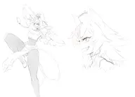 artist:Jiffic character:Feng_(Monster_Girl_Dreams) multiple_views series:Monster_Girl_Dreams Solo type:Concept_Art type:Sketch // 2520x1822 // 295KB