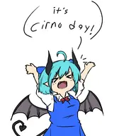 artist:kellein character:Cirno_(Touhou_Project) character:Vili_(Monster_Girl_Dreams) cosplay series:Monster_Girl_Dreams series:Touhou_Project Solo type:Flat_Colors // 455x455 // 50KB