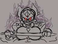 artist:Melliel character:Black_Knight_(Monster_Girl_Dreams) series:Monster_Girl_Dreams Solo type:Lineart // 859x656 // 198KB