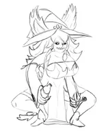 artist:Laliloluhla character:Venefica_(Monster_Girl_Dreams) series:Monster_Girl_Dreams Solo type:Sketch // 700x850 // 294KB