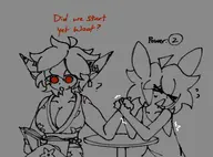 artist:Nicksouly character:Minoni_(Monster_Girl_Dreams) character:Woot_(Nicksouly) Group oc series:Monster_Girl_Dreams type:Lineart // 795x586 // 148KB