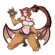 artist:ShiftyLouie character:Manticore_(Monster_Girl_Dreams) series:Monster_Girl_Dreams Solo type:Shaded // 6000x6000 // 3.4MB